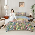 thumbnail image 4 of Manfei Colorful Flowers 2pcs Bedding Comforter Set for Teens Girls,Watercolor Floral Blossoms Twin Comforter Sets,Spring Graden Breathable Bedding Set,Breathable Home Decor, 4 of 8