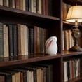 thumbnail image 4 of Office Desk Decorations, White Ceramic Rabbit Ornament 12.2x7.5cm Handcrafted Desk Prop, Product Photography Props, 4 of 6