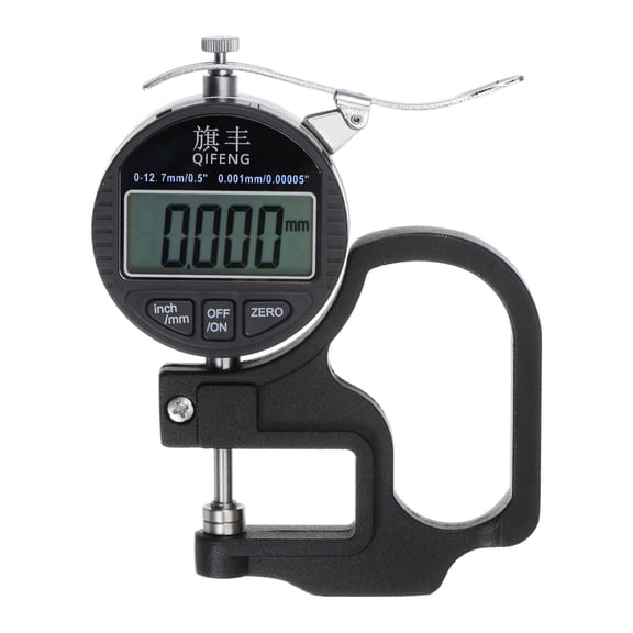 Uxcell Digital Thickness Gauge 0.001mm/0.00005", Range 012.7mm/0.5" Electronic Micrometer Thickness Meter
