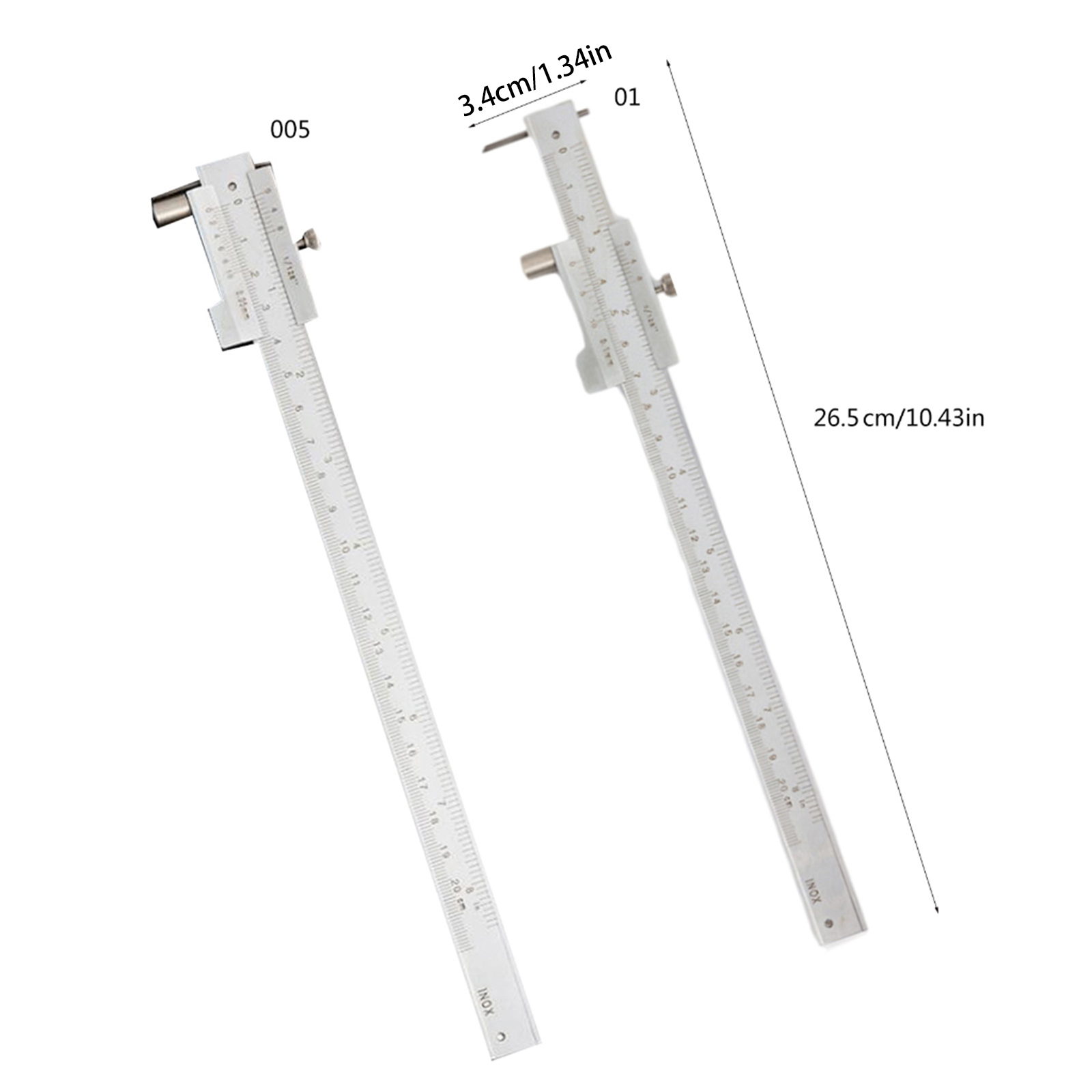 Metal Scribers Calipers, 200mm 8in Marking Gauges Calipers, Carbides Scribes Calipers for Scribing Iron, Steel,