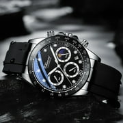CHENXI Original Mens Watches Top Luxury Business Moon Phase Wrist Watch Men Waterproof Chronograph Male Sport Quartz Clock