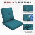 thumbnail image 5 of Patiobula Outdoor 12-Piece Deep Seat Cushion,24 x 22, Water Repellent, Fade Resistant, Deep Seat Bottom and Back Cushion for Chair, Sofa, and Couch,Peacock Blue, 5 of 8