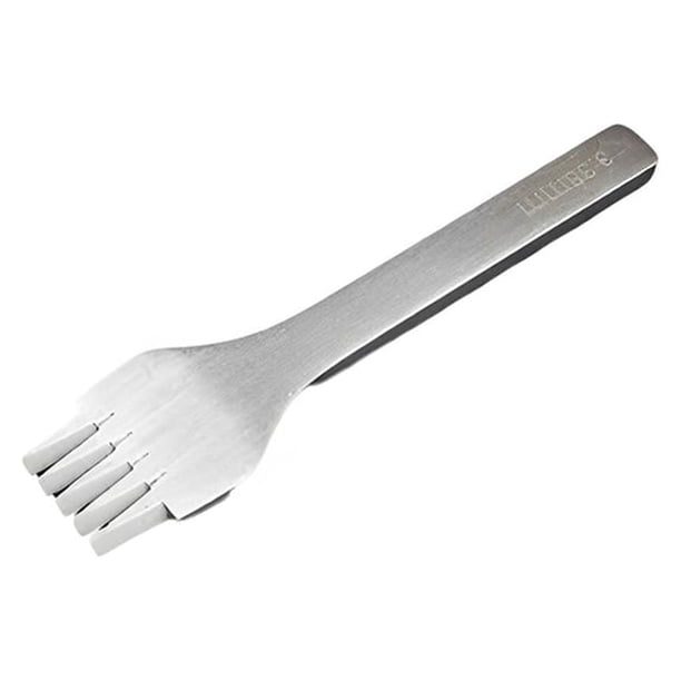 Eigraketly Herramienta de perforación de 3,38mm, herramientas de costura de agujeros para manualidades de cuero hechas a mano, accesorio con Kits y herramientas para tallar 5 dientes