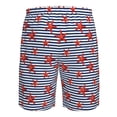 thumbnail image 6 of Naloa Starfish Navy Blue Stripe Men's Beach Shorts, Surfing shorts, Swim trunks, Quick Dry Swim Trunks for Surfing Beach Fun - Medium, 6 of 9