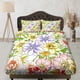 thumbnail image 1 of Sábana bajera con flores de verano, estampados florales, ropa de cama boho estética, 1 of 5