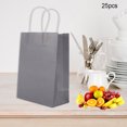 thumbnail image 2 of Bolsa De Dulces, Bolsa De Papel Kraft Duradera De 6,30 X 8,58 X 3,15 Pulgadas, Con Asa, 25 Piezas Para Fiestas Salientes, Ir De Compras, Picnic YLSHRF Kraft Paper, 2 of 8