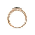 thumbnail image 2 of FB Jewels 10kt Rose Gold Womens Round Brown Diamond Heart Ring 1/4 Cttw, 2 of 2