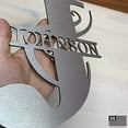 thumbnail image 4 of JASS GRAPHIX Johnson 12" Brushed Aluminum Monogrammed Sign Door Wall Decor Last Name Signs for Home, 4 of 6