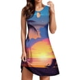 thumbnail image 1 of asddcavvf Robes pour Femmes 2024 Mode Féminine Été Imprimé Sans Manches Boucle Creuse Col en V D, 1 of 5