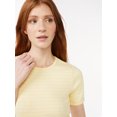 thumbnail image 4 of Free Assembly Women's Ribbed Crewneck Tee with Short Sleeves, Sizes XS-XXXL, 4 of 6