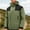 Green, variant on Mens Lightweight Jackets Casual Fashion Solid Color Windbreaker Hooded Raincoat Jacket Long-Sleeved Hooded Zipper Pocket Stormtrooper Jacket