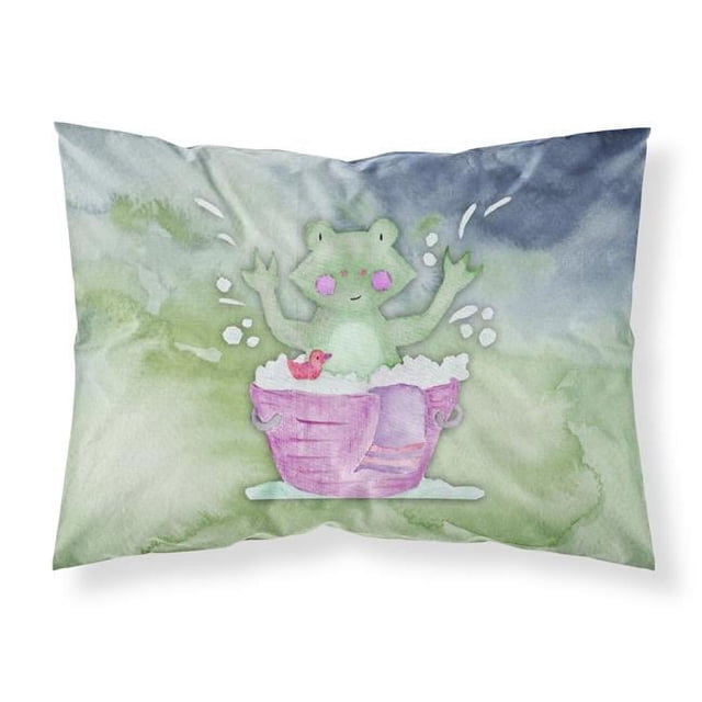 Carolines Treasures BB7343PILLOWCASE Frog Bathing Watercolor Fabric Standard Pillowcase