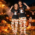 thumbnail image 6 of Halloween Family Matching Short-Sleeve Pajamas Ultra-Soft Graphic Print Sleepwear Festive Loungewear Outfits for Parents Fall Season, 6 of 7
