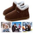thumbnail image 1 of Booties Bootie Slippers para mujeres Lavas hombres Cómodos con el tobillo caliente anti-Slip al aire libre en interiores, 1 of 9