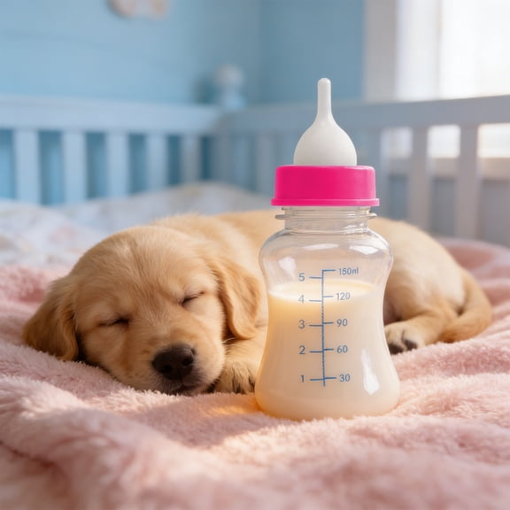 Pet Nursing Bottle, Small Animal Feeding Kit, Hand-Feeding Set with Adjustable Nipples, Hole Puncher, and Cleaning Brush, Food-Grade Plastic Safe for Puppies, Kittens, and Newborn Pets