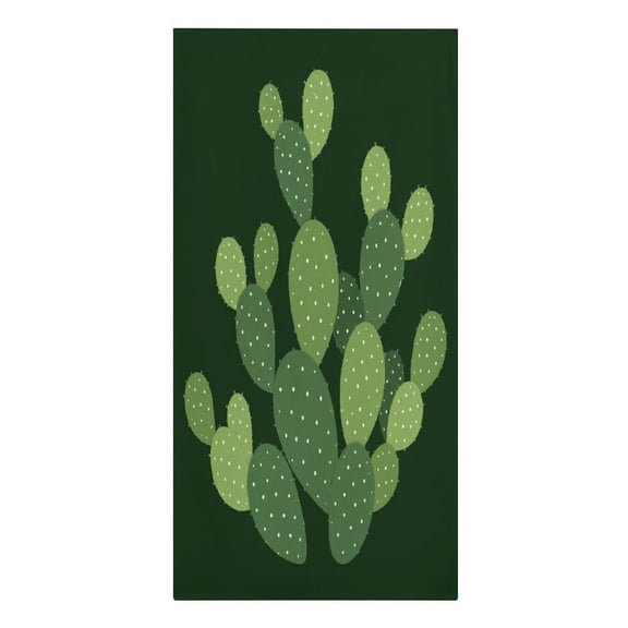 RKSupls Prickly Pear Cactus Cluster Microfiber Beach Towel Absorbent Compact Towels for Swimming Pool Beach Travel Things for Vacation Essentials Adult Gift,61.4×30.3Inch