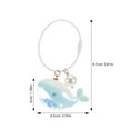 thumbnail image 2 of NICEXMAS Adorable Plush Dolphin Keychain with Whale Charm, Perfect Matching Couple Key Accessory, 2 of 8