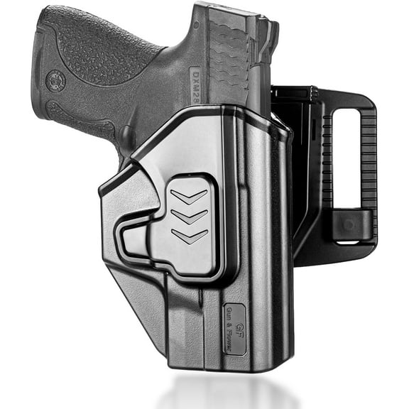 OWB Holster for M&P Shield 9MM / .40 (3.1" Barrel), Right Handed Belt Loop Holster, Right Hand