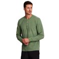 thumbnail image 3 of Avalanche Men's Hiking Top Long Sleeve Tee Button Collar Henley Shirt, 3 of 4