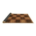 thumbnail image 2 of Ahgly Company Indoor Round Checkered Brown Modern Area Rugs, 4' Round, 2 of 4