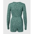 thumbnail image 5 of Placket Front Onsie in Emerald Green, 5 of 5