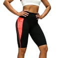 thumbnail image 6 of Inleife Womens High Waist Yoga Shorts Color Block Biker Shorts With Side Pockets Tummy Control Workout Leggings, 6 of 6