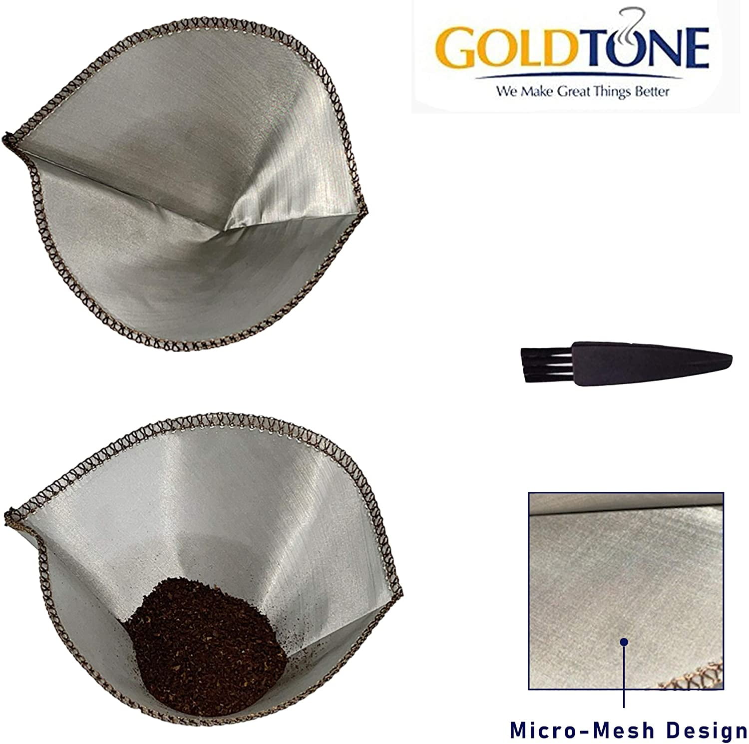 Stainless Steel Coffee Filter, Ultrafine Filter Pour Over Coffee Filter Coffee Pour Over Dripper Pour Over Coffee Maker Replacement Basket Filter For Home Office
