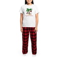 thumbnail image 4 of CafePress - Tropical Christmas Women's Light Pajamas - Women's Short Sleeve Print T-Shirt and Pants Light Cotton Pajama Set, 4 of 7
