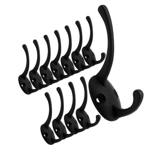 12 Pieces Metal Wall Mounted Hooks Retro for Bathroom Hanging Home