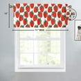 thumbnail image 4 of red Strawberry Valance Curtain Kawaii Cute Strawberry Curtain Valances for Cafe Living Room Bath Room 1 Panel 54x18inch(2Pcs), 4 of 5
