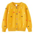 thumbnail image 1 of RXIRUCGD Cardigan en Coton à Col Rond Crocheté à la Main pour Garçons et Filles (Jaune, Taille : 3 Ans), 1 of 7