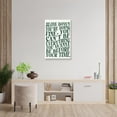 thumbnail image 3 of Green Wall Art Trendy Vintage Decor Pop Music Vienna Lyrics Poster Canvas Print Slow Down Your Doing Fine Daily Reminder Positive Affirmations Maximalist Aesthetic for Bedroom Dorm 8x12inch Framed, 3 of 8