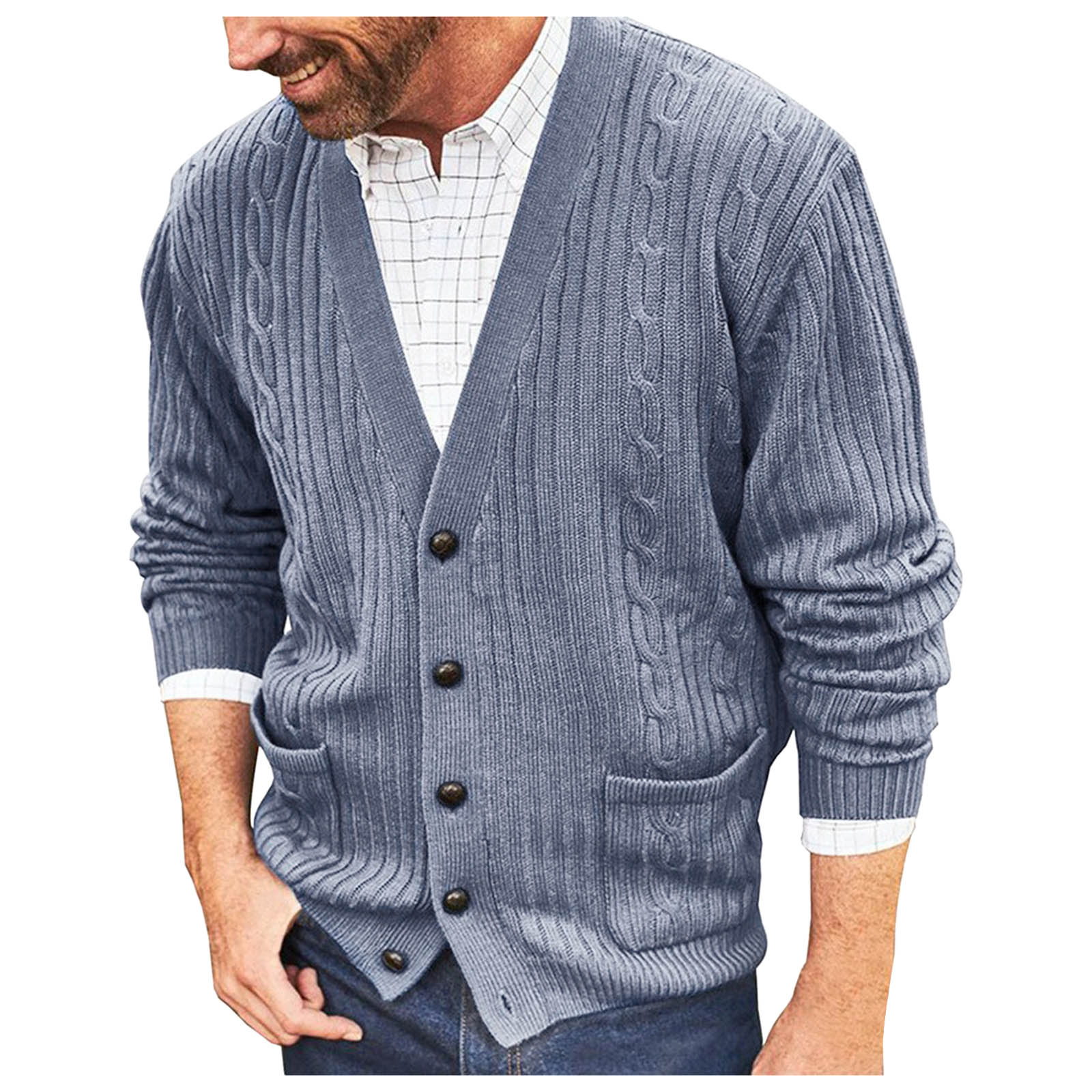 ketyyhchn99 Cardigan For Men Men's Shawl Collar Cardigan Sweater