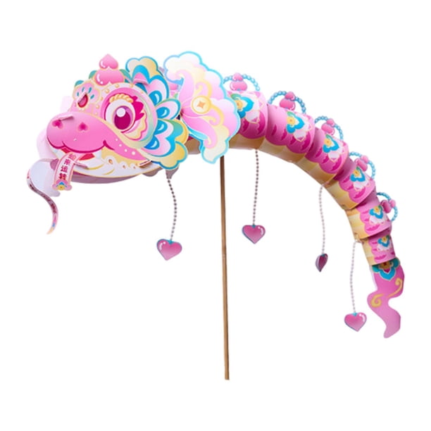 2025 Juego de linterna de serpiente DIY Linterna de mano Linterna LED Linda sin terminar Bailando Rosa