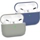 thumbnail image 1 of Funda Protectora Compatible con AirPods Pro, Funda Protectora de Silicona Antigolpes, Ultrafina, Suave, Antideslizante Funda Protectora para AirPods Pro, Paquete de 2, Gris/Azul Oscuro, 1 of 4