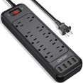 thumbnail image 1 of Regleta LENCENT de 2 a 3 clavijas con protector contra sobretensiones, 1 of 7