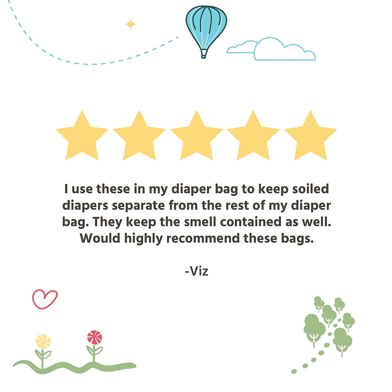 J.L. Childress Tie N' Toss Wast Bags - 60 Disposable Refill Trash Bags for Baby Diapers, Dog Poop, Lightly Scented - Blue