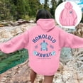 thumbnail image 2 of RATTOYY Women'S Hooded Sweatshirts Hawaii Letter Printed Loose Tunic Women Comfy Versatile Outwear, 2 of 5