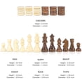 thumbnail image 6 of AMEROUS 2 in 1 Magnetic Wooden Chess and Checkers Game Set for Kids Adults, 15 inches Chess Board Games, 2 Extra Queens - Gift Package, 6 of 9