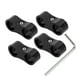 thumbnail image 1 of 4Piezas Negro AN6 14mm Manguera Separador Abrazadera Adaptador Con Llave Para Coche, 1 of 1