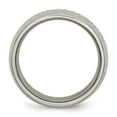thumbnail image 2 of Auriga Stainless Steel Polished with Grey Carbon Fiber Inlay 8 mm Band for Women Size 10.5, 2 of 6