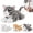 Cat-Multicolor, variant on Tezituor 4Pcs Cat Stuffed Animal 16" Soft Mom Plush Cat with 3 Baby Kittens Toys
