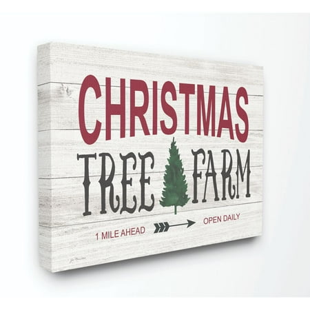 Wood Tree Art Stupell Industries Christmas Trees Farm Wood Texture Holiday Word DesignCanvas Wall Art By Artist Jo Moulton ()