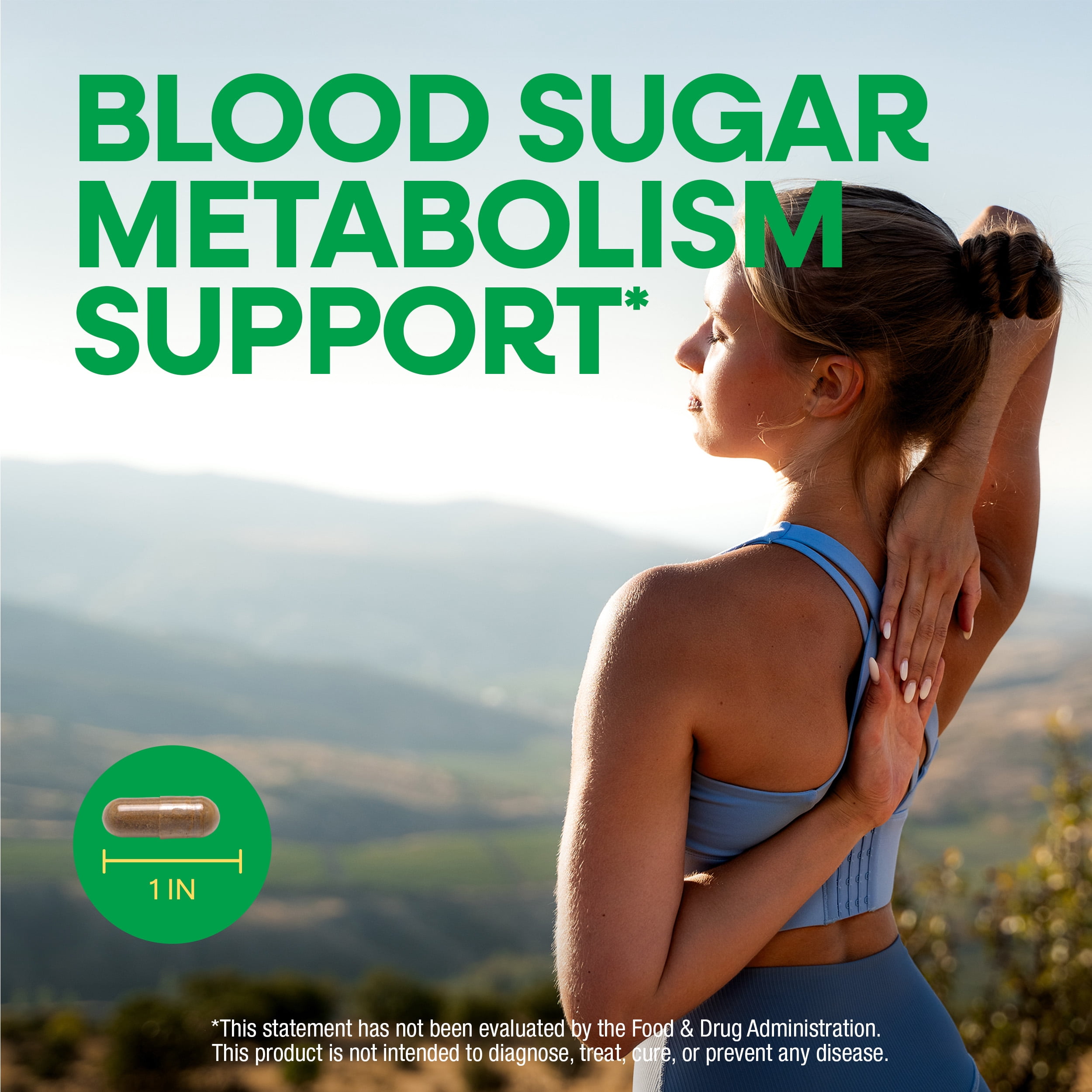 Alive! Blood Sugar Manager Capsules, 6 Herb Blend, with Cinnamon, Unisex, 90 Count
