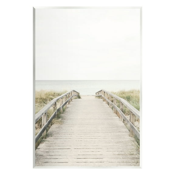 Stupell Industries Boardwalk Beach View Nature Photography Unframed Art Print Wall Art, 10 x 15