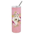 thumbnail image 3 of Carolines Treasures CK4226TBL20 Lakeland Terrier Pink Flowers Stainless Steel 20 oz Skinny Tumbler 20 oz multicolor, 3 of 4