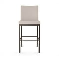 thumbnail image 4 of Amisco Perry Plus 30" Faux Leather and Metal Bar Stool in Cream/Dark Brown, 4 of 9