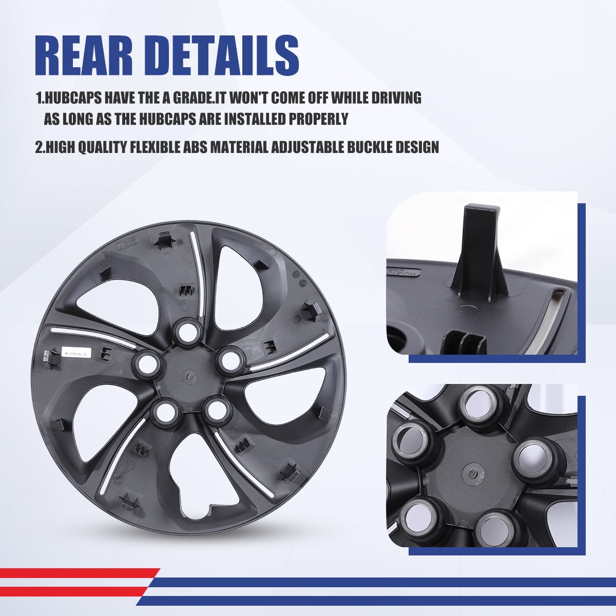 15 inch Set of 4 Hubcaps Fits for 2013 2014 2015 Honda Civic Sedan,2013 Honda Civic Coupe,Only Fit Iron Hub - Steel Wheel,Bolt on Installation,Black Lacquer