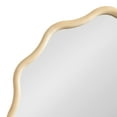thumbnail image 4 of Kate and Laurel Talma Boho Round Scalloped Wall Mirror, 30 Inch Diameter, Natural Wood, Modern Circle Mirror with Solid Poplar Wood Frame and Rounded Frame Profile, 4 of 8