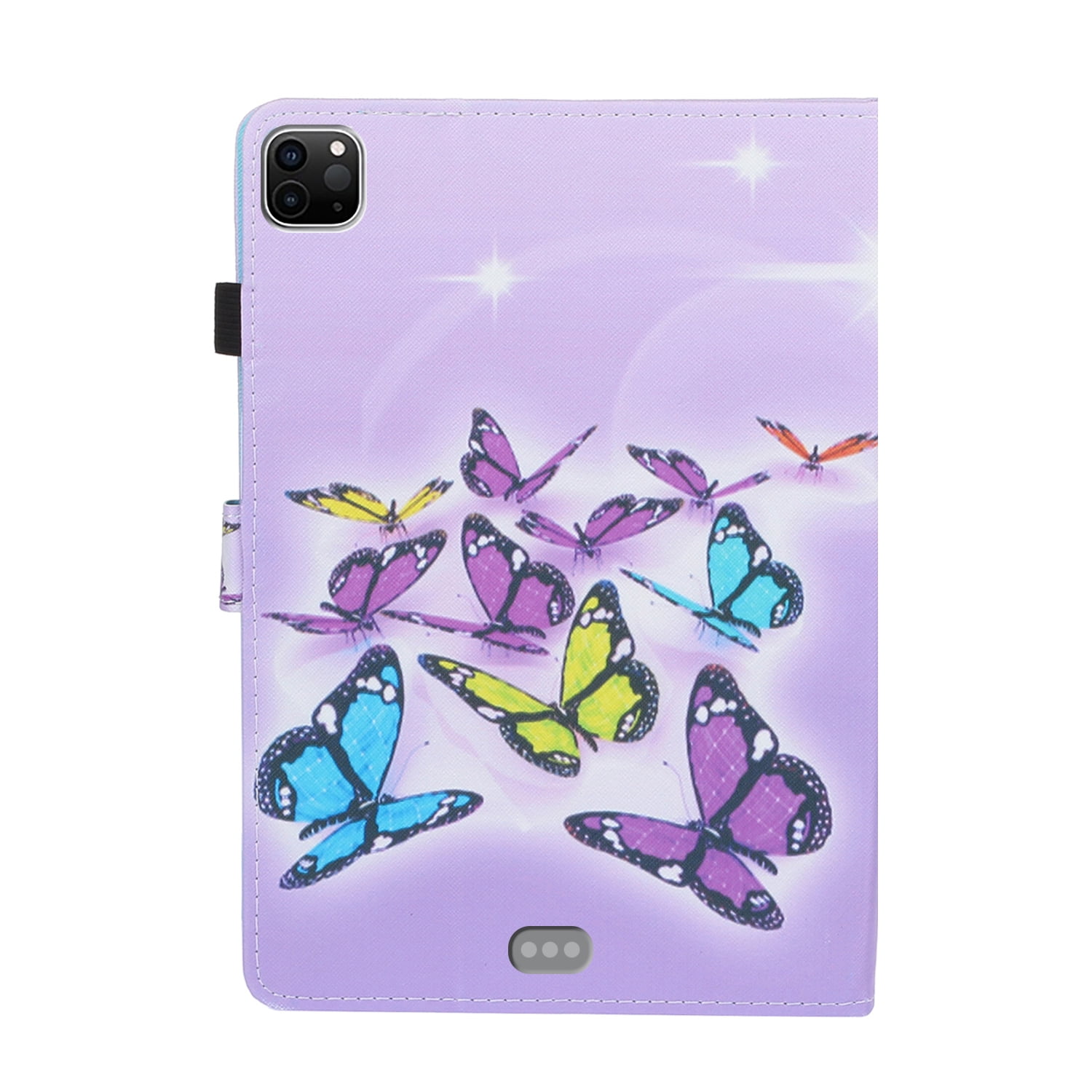 Allytechgroup Slim Fit Case for iPad Pro 11 M4 Case 2024 with Pencil Holder, PU Leather Shockproof Multi Angle Stand Pencil Holder Bumper Tablet Case for Apple iPad Pro 11 inch 2024, Butterfly
